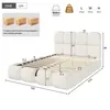 Letto idraulico imbottito Flieks, 140x190 cm, con spazio Anteprima dell’immagine prodotto 4