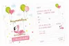 10 Einladungskarten Flamingo mit GLITZER inkl. 10 Produktbild-Vorschau 1