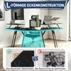 UISEBRT L-förmiger Winkelschreibtisch 120x120cm, wahlweise Produktbild-Vorschau 6