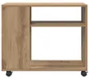 vidaXL Bočný stolík s kolieskami Artisan dub 70x35x60cm Náhľad obrázku produktu 4