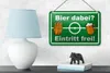 Blechschild Alkohol 18x12cm Bier dabei Eintritt frei Produktbild-Vorschau 4