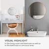 Elegance by Casa Chic - Zlaté kovové nástenné zrkadlo - Náhľad obrázku produktu 3