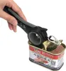 A hand is using a multi-tool can opener to open a can of pork luncheon meat. Produktbild-Vorschau