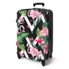NoBoringSuitcases.com® Großer Koffer - Flamingo - Blumen - Produktbild-Vorschau 2