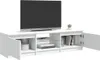 A white TV stand with a television on top. Náhľad obrázku produktu