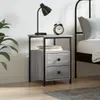 vidaXL Nachttisch Grau Sonoma Eiche 34x35,5x50 cm Produktbild-Vorschau 1