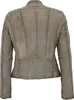 J. Gillie - Damen Lederjacke Lammnubuk Racing-Jacke sand Produktbild-Vorschau 3