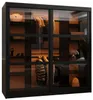 Kleiderschrank KATIE 3 - 180 cm, schwarz / schwarz Produktbild-Vorschau 2