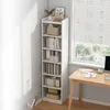 Weisses Stehendes Bücherregal Hoher Skandinavischer Produktbild-Vorschau 6