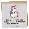 Mr. & Mrs. Panda Grußkarte Bademeister Herrscher - Grau Produktbild-Vorschau 1