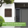 banjado Design Briefkasten Stahl schwarz mit Zeitungsfach Produktbild-Vorschau 5