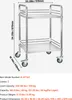 SucceBuy Edelstahlwagen mit 2 Ebenen und Rollen, ideal für Produktbild-Vorschau 7