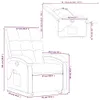 vidaXL Fauteuil de massage avec releveur Gris clair Tissu Voir les images du produit 8