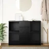vidaXL Príborník so zásuvkou čierny dub 101x35x76 cm Náhľad obrázku produktu 3