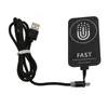 A black wireless charging receiver with a USB cable and connector, shown against a white background. Anteprima dell’immagine prodotto