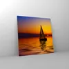 Bilder auf glas - Boot Sonnenuntergang Landschaft - 50x50cm Produktbild-Vorschau 4