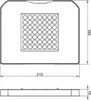 Technical drawing of a product with dimensions. Podgląd zdjęcia produktu