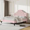 okwish Polsterbett 140*200cm, mit Lattenrost und Kopfteil, Produktbild-Vorschau 1