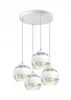 Lampa Wisząca Sufitowa Żyrandol Biała Szklane Kule White Podgląd zdjęcia produktu 1