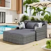 Sonneninsel, Gartenlounge Set, PE-Rattan mit verstellbarem Produktbild-Vorschau 2