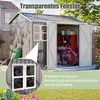 GIHAUVIA Gerätehaus Metall mit Fundament mit Fenster Produktbild-Vorschau 4