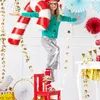 Folienballon Zuckerstange 50x82cm Weiß / Rot Produktbild-Vorschau 11