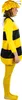 A person wearing a bee costume, shown from the side. Produktbild-Vorschau
