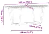 vidaXL Garten-Esstisch Oval 200x90x75 cm Massivholz Akazie Produktbild-Vorschau 7