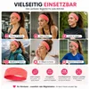 Sport Stirnband 3er Set Pink Blau Schwarz– rutschfest, Produktbild-Vorschau 10