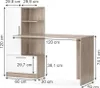 Scrivania con ripiani Vicco Tomy Sonoma/Bianco 150 x 59 cm, Anteprima dell’immagine prodotto 7