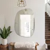 A hallway with a mirror, bench, and stairs. Produktbild-Vorschau
