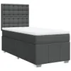 Schlichtes Boxspringbett mit Matratze - Dunkelgrau 100x200 Produktbild-Vorschau 4