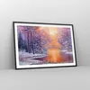 Gerahmtes Poster - Schwarzer Rahmen - Brücke Schnee Wald - Produktbild-Vorschau 8