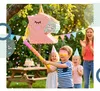 Relaxdays Piñata Eenhoorn, met stok en masker, feestpiñata Productafbeelding-voorbeeld 3