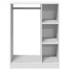 A white wardrobe with a hanging rail and shelves, shown against a white background. Náhľad obrázku produktu