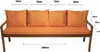 Gartenkissen Set orange – 180x50 + 4x50x56 cm Gartenkissen Produktbild-Vorschau 3