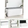 The Living Store Sitzbank mit Stauraum Weiß 102x42x45 cm Produktbild-Vorschau 1