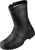 A black winter work boot with a zipper closure, shown against a white background. Produktbild-Vorschau