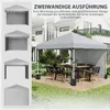 Outsunny Faltpavillon 2,97 x 2,97 m, Gartenpavillon mit Produktbild-Vorschau 4
