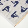 HOMESCAPES Asciugamano in spugna blu con motivo gabbiani - Anteprima dell’immagine prodotto 5