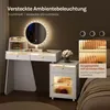 WOLTU Schminktisch mit Beleuchtung, runder Schminkspiegel, Produktbild-Vorschau 7