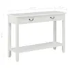 Tavolo consolle bianco 110 x 35 x 80 cm legno Anteprima dell’immagine prodotto 8