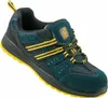 A single blue and yellow work shoe is shown against a white background. Produktbild-Vorschau