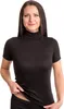 Damen T-Shirt Turtle Neck Blazershirt schwarz Produktbild-Vorschau