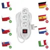 Prodlužovací kabel 10 m / 3 zásuvky / s vypínačem / bílý / PVC / 1,5 mm2 Náhled obrázku produktu