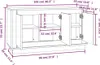 Credenza bianca 102x35x55 cm materiale a base di legno Anteprima dell’immagine prodotto 9