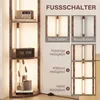 HOMCOM Rohová stojací lampa s LED osvětlením a policí, Náhled obrázku produktu 7