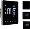 A digital thermostat is displayed on a white background, with smaller inset images showing different views or states of the thermostat. Produktbild-Vorschau