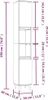 vidaXL Badschrank Grau Sonoma 30x30x190 cm Holzwerkstoff Produktbild-Vorschau 8