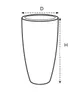 elho pure soft round high 35 Übertopf - anthrazit Produktbild-Vorschau 8